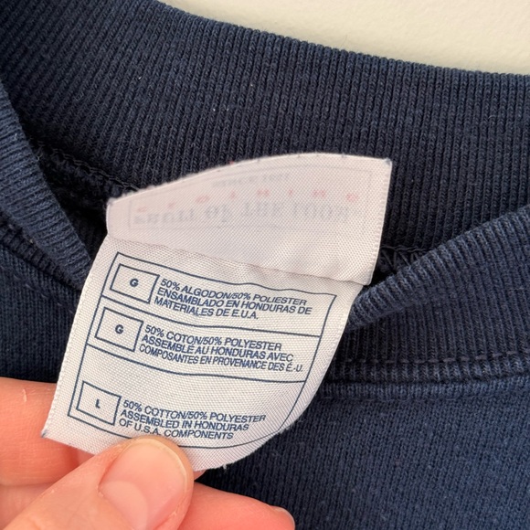 Fruit of the Loom Men's Crewneck Sweater in Deep Blue - Picture 4 of 4